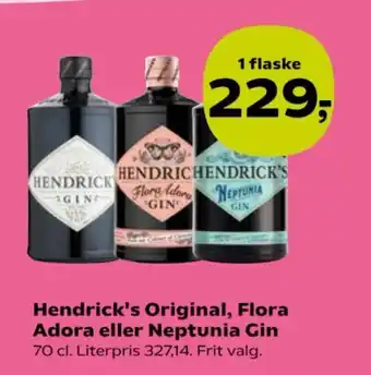 SuperBrugsen Hendrick's Original, Flora Adora eller Neptunia Gin tilbud