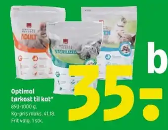 Coop 365 Optimal tørkost til kat tilbud