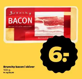 Netto Brunchy bacon i skiver tilbud