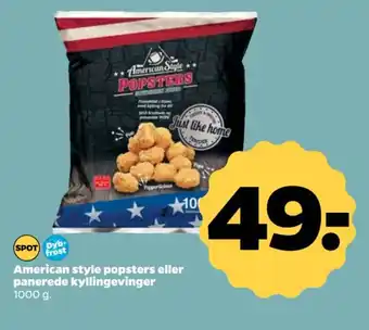 Netto American style popsters eller panerede kyllingevinger tilbud