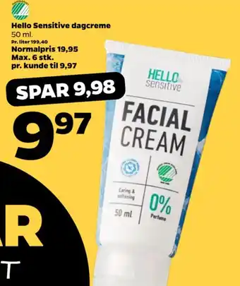 Netto Hello Sensitive dagcreme tilbud