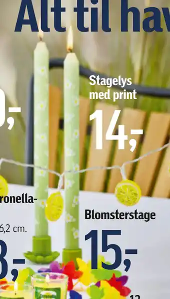 Føtex Stagelys med print tilbud