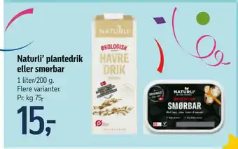 Føtex Naturli’ plantedrik eller smørbar tilbud