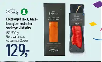 Føtex Koldrøget laks, halehængt ørred eller sockeye vildlaks tilbud