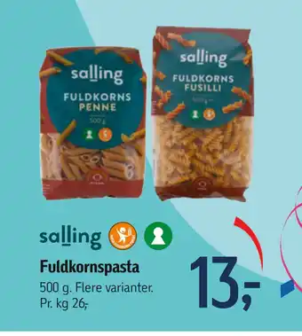 Føtex Fuldkornspasta tilbud