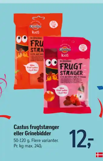 Føtex Castus frugtstænger eller Grinebidder tilbud