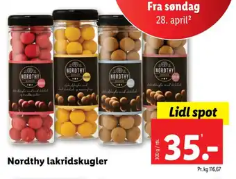 Lidl Nordthy lakridskugler tilbud