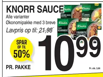 ABC Lavpris KNORR SAUCE tilbud