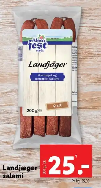 Lidl Landjæger salami tilbud