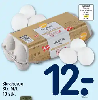 REMA 1000 Skrabeæg Str. M/L 10 stk tilbud