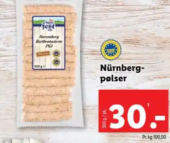 Lidl Nürnberg- pølser tilbud