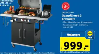 Lidl Gasgrill med 3 brændere tilbud