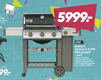 Bilka Weber Genesis II E-310 GBS gasgrill - sort tilbud