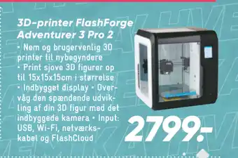 Bilka 3D-printer FlashForge Adventurer 3 Pro 2 tilbud