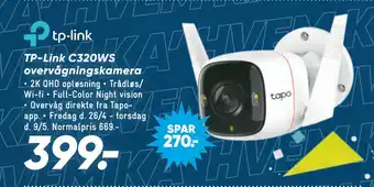 Bilka TP-Link C320WS overvågningskamera tilbud