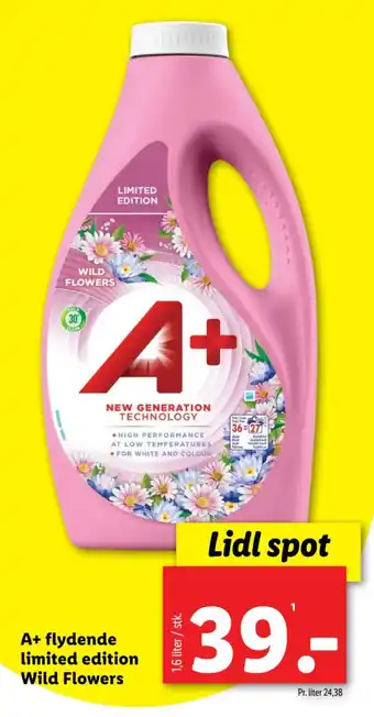 Lidl A+ flydende limited edition Wild Flowers tilbud