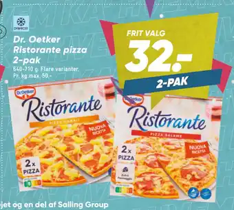 Bilka Dr. Oetker Ristorante pizza 2-pak tilbud