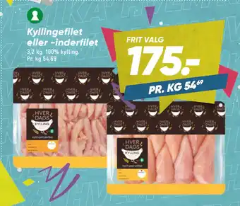 Bilka Kyllingefilet eller -inderfilet tilbud