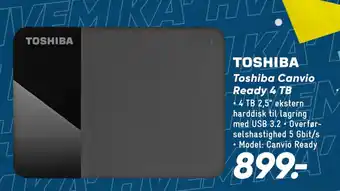 Bilka Toshiba Canvio Ready 4 TB tilbud