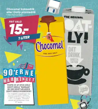 Bilka Chocomel kakaodrik eller Oatly plantedrik tilbud