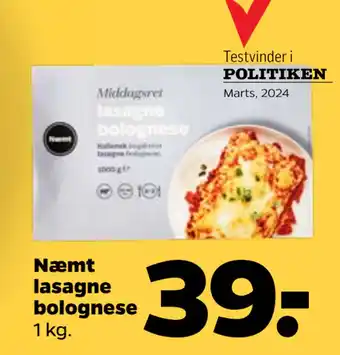 Netto Næmt lasagne bolognese tilbud