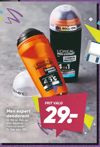 Bilka Men expert deodorant tilbud