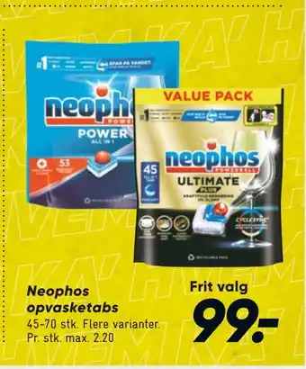 Bilka Neophos opvasketabs tilbud