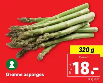 Lidl Grønne asparges tilbud