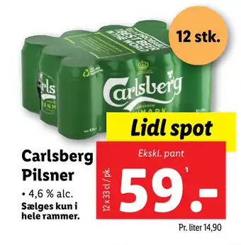 Lidl Carlsberg Pilsner tilbud