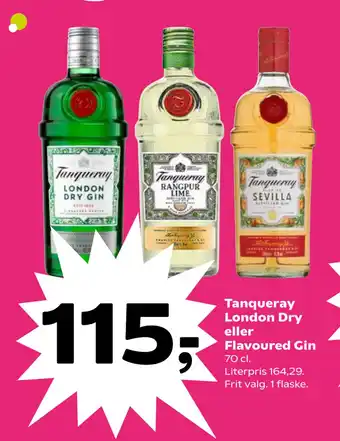 Kvickly Tanqueray London Dry eller Flavoured Gin tilbud