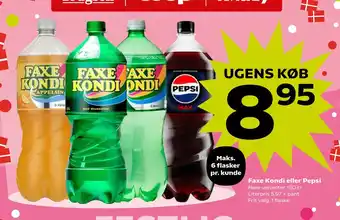 Kvickly Faxe Kondi eller Pepsi tilbud