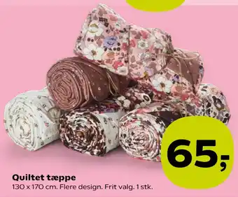 Kvickly Quiltet tæppe tilbud