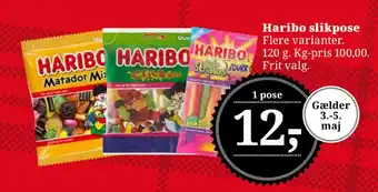 Dagli'Brugsen Haribo slikpose tilbud