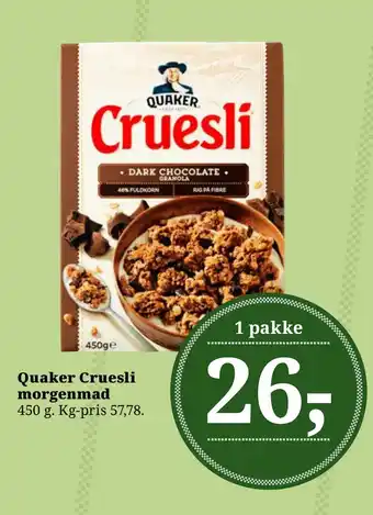 Dagli'Brugsen Quaker Cruesli morgenmad tilbud