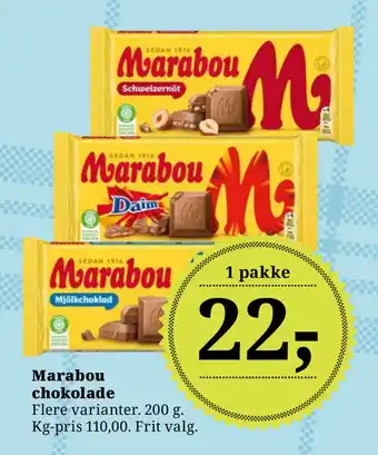 Dagli'Brugsen Marabou chokolade tilbud