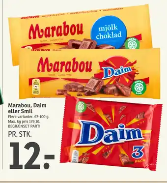 SPAR Marabou, Daim eller Smil tilbud