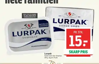 SPAR Lurpak tilbud