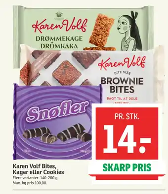 SPAR Karen Volf Bites, Kager eller Cookies tilbud