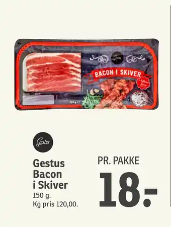 SPAR Gestus Bacon i Skiver tilbud