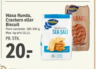 SPAR Wasa Runda, Crackers eller Biscuit tilbud