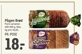 SPAR Pågen Brød tilbud