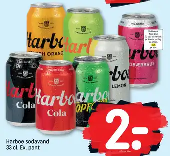 REMA 1000 Harboe sodavand 33 cl. Ex. pant tilbud