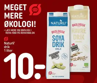 REMA 1000 Naturli' drik 1 liter tilbud