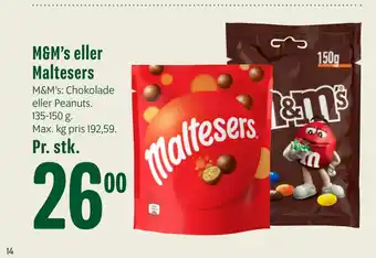 Min Købmand M&M’s eller Maltesers tilbud