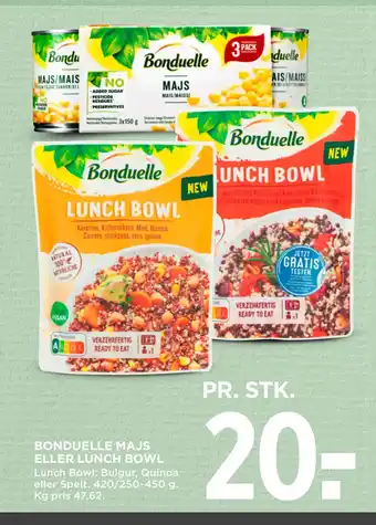 MENY BONDUELLE MAJS ELLER LUNCH BOWL tilbud