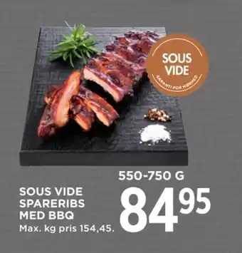 MENY SOUS VIDE SPARERIBS MED BBQ tilbud