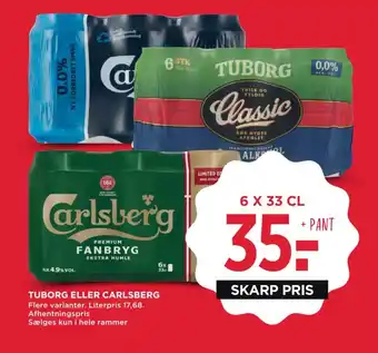 MENY TUBORG ELLER CARLSBERG tilbud