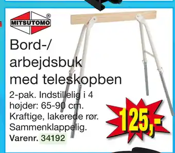 Harald Nyborg Bord-/ arbejdsbuk med teleskopben tilbud