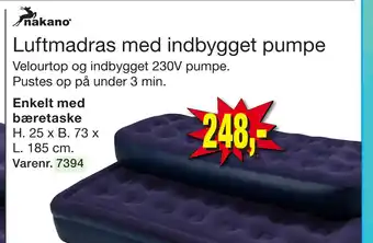 Harald Nyborg Luftmadras med indbygget pumpe tilbud