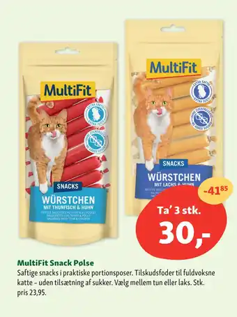 Maxi Zoo MultiFit Snack Pølse tilbud